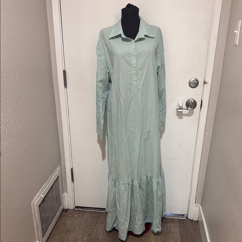 Elegant Mint Green Maxi Dress